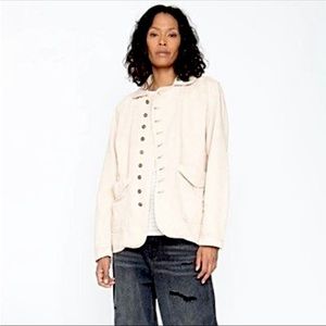 Sandrine Rose Empire Button Down Shirt Jacket in Sunflower NEW